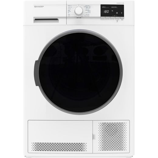Sharp KD-GCB0S7GW9-EN 10Kg Condenser Tumble Dryer - White - B Rated