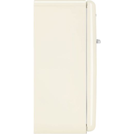 Smeg Right Hand Hinge FAB28RCR6UK 153cm High Small Fridge with Ice Box - Cream - Side shot