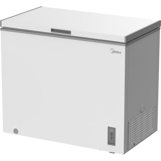 Midea MDRC345FZE01 Chest Freezer - White - left perpsective shot