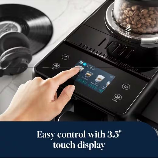 De'Longhi Rivelia EXAM440.55.B Bean to Cup Coffee Machine - Black - Annotation - Touch display