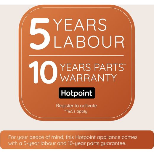 Hotpoint American Fridge Freezer - Dark Inox - Annotation - 5yrs labour shot