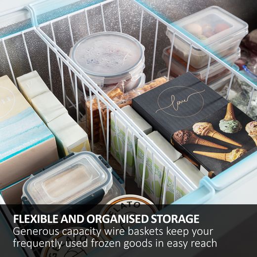 Haier Chest Freezer - White - Annotation - Flexible and organised space shot