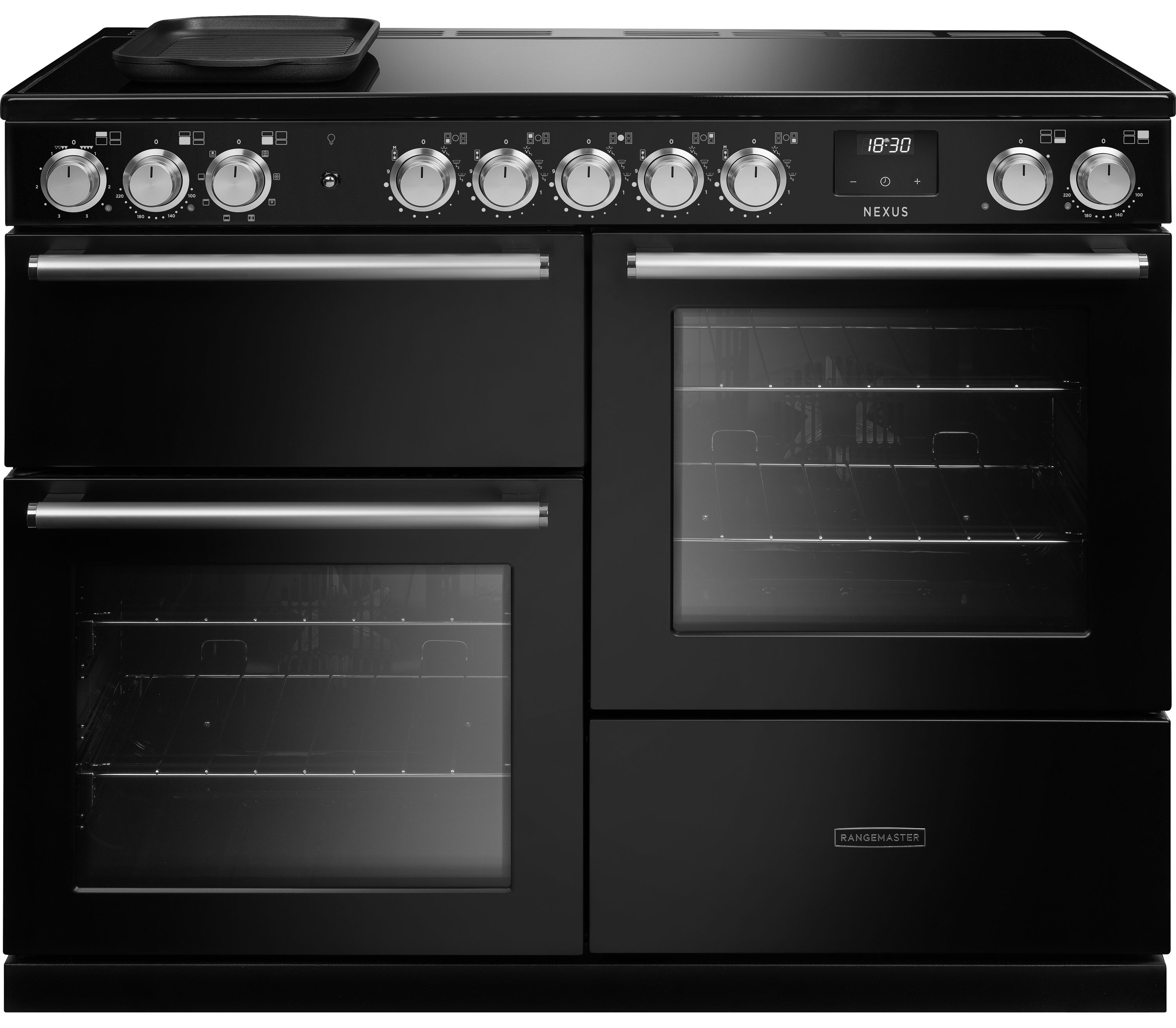 Rangemaster NEXO110EIPCBL/CM1 110cm Electric Range Cooker Induction Hob Charcoal Black