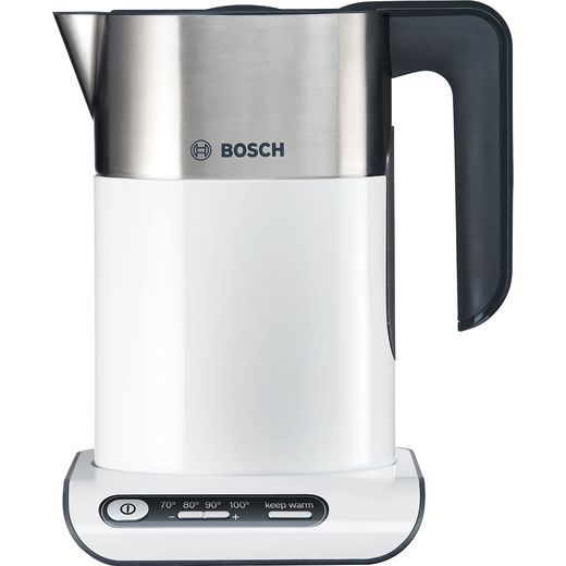 Bosch Styline TWK8631GB Kettle with Temperature Selector - White / Stainless Steel