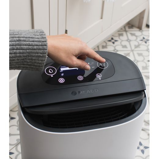 Meaco Arete® Two Dehumidifier - Charcoal - Touching control panel