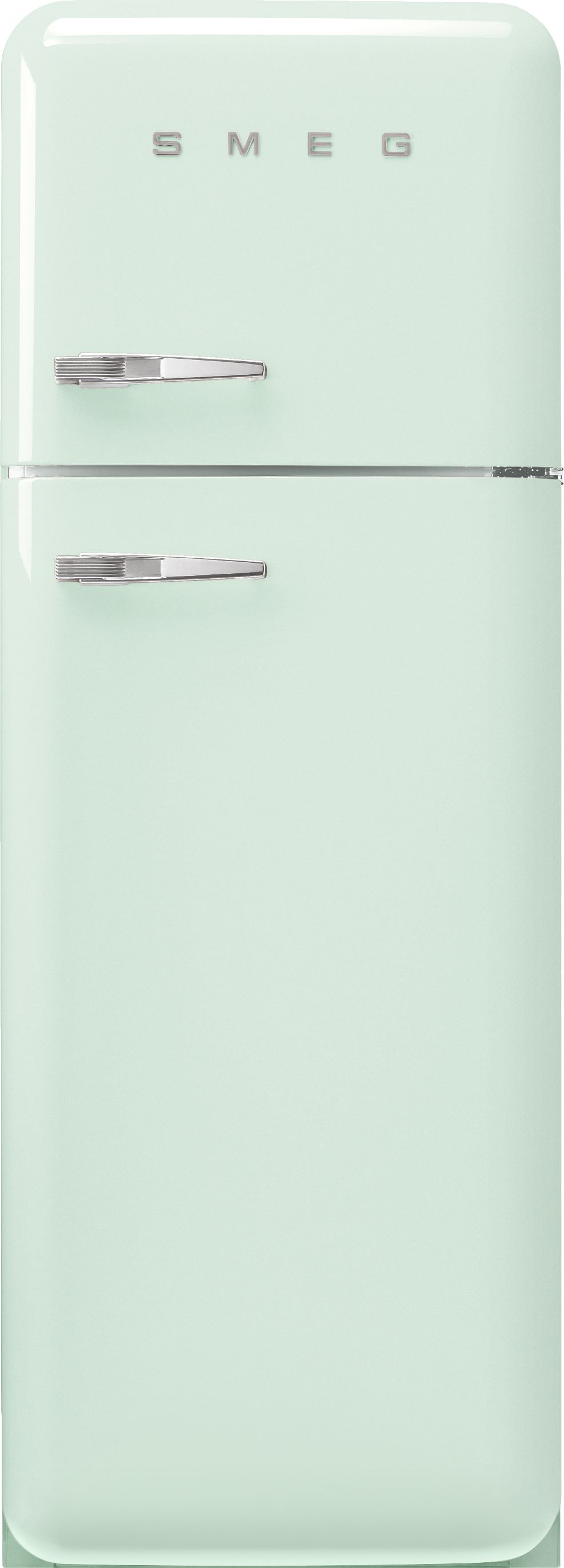 Image of Smeg 50s Style Retro Right Hand Hinge FAB30RPG6UK 172cm 80/20 Fridge Freezer - Pastel Green - C Rated, Green
