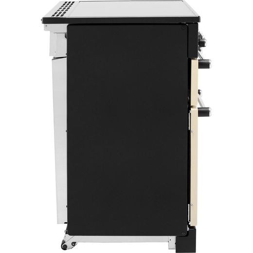 Rangemaster Kitchener 90cm Electric Range Cooker with Ceramic Hob - Cream / Chrome