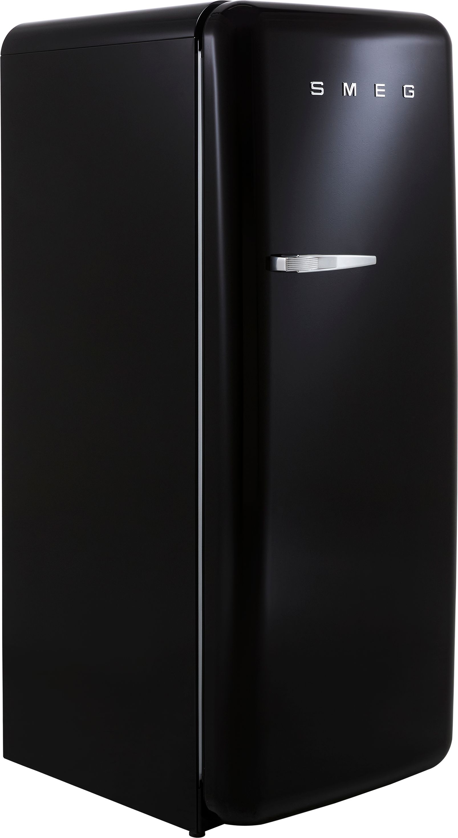Smeg Right Hand Hinge FAB28RBL5UK 153cm High Small Fridge with Ice Box - Black - D Rated, Black