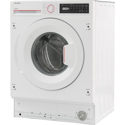 Sharp ES-NIB7141WD-EN Integrated 9Kg Washing Machine with 1400 rpm - White - D Rated
