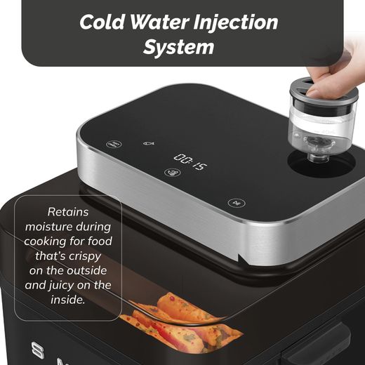 Smeg Collezione AFC01BLMUK Air Fryer - Black - Annotation - Cold water injection system