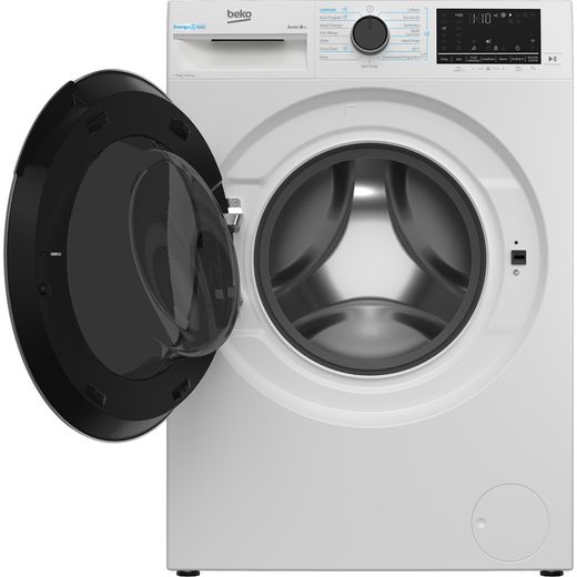 Beko bPRO 500 B5W51041BDW 10kg Washing Machine with 1400 rpm - White - front with door open shot 