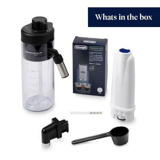 De'Longhi Magnifica Plus ECAM320.60.B Bean to Cup Coffee Machine - Black - Annotation - What's in the box