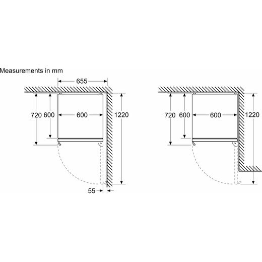 Bosch Series 4 KGN392LAGG 203cm 70/30 Fridge Freezer - Stainless Steel Effect - Annotation - dimension shot