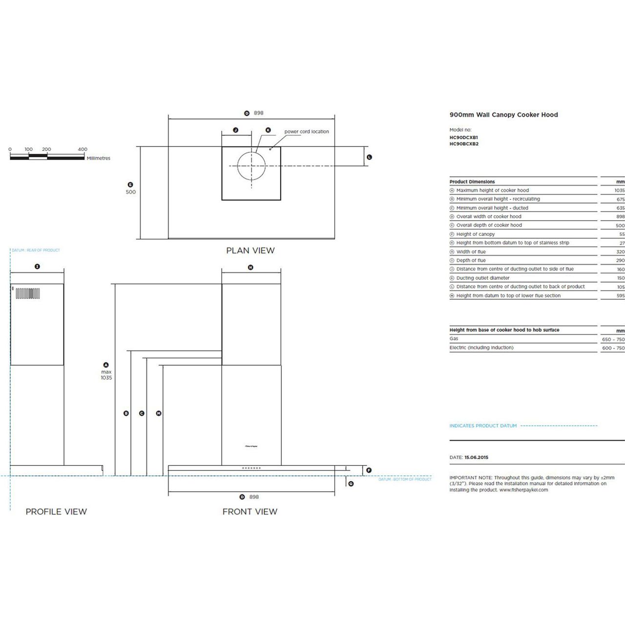 Fisher & Paykel Designer HC90BCXB2 90 cm Chimney Cooker Hood Review