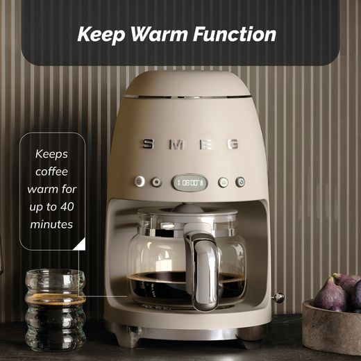 Smeg 50's Style Drip Filter Coffee Machine - Moonlight - Annotation - keep warm