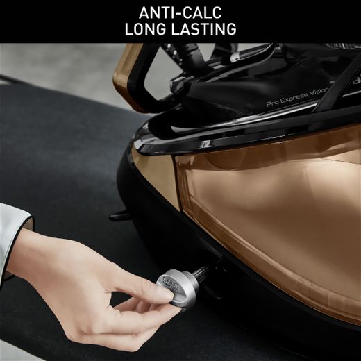 Tefal Pro Express Vision Pressurised Steam Generator Iron - Black / Gold - Annotations - Anti-Calc long lasting