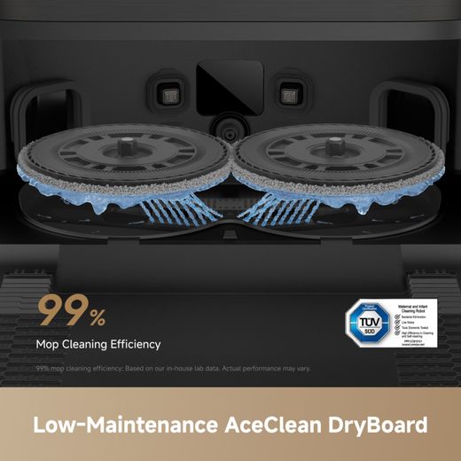 Dreame L50 Ultra AE Robotic Vacuum Cleaner - Black - Annotation - Low maintenance AceClean DryBoard