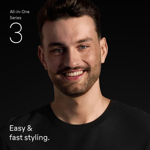 Braun All-in-One Series 3 Hair Clipper - Black - Annotation - series 3 