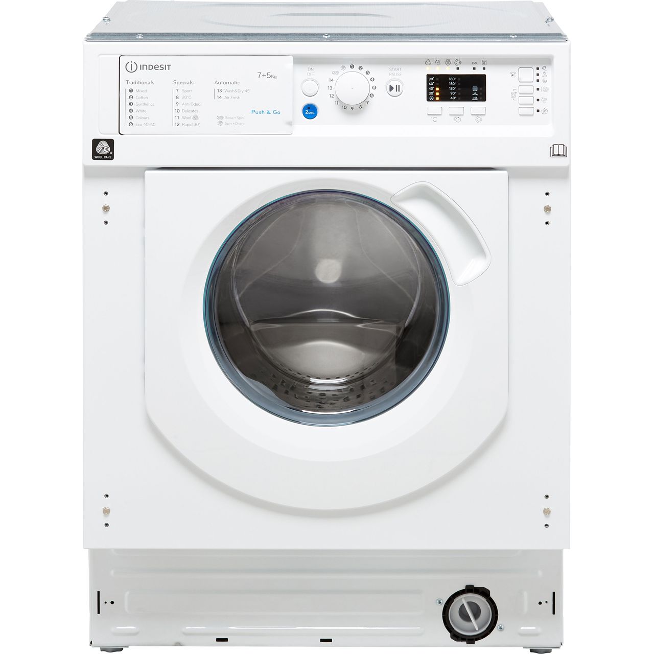 ao hotpoint integrated washing machine