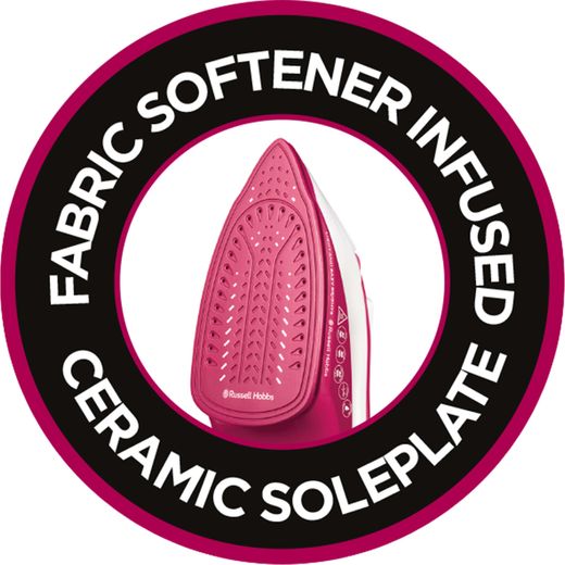 Russell Hobbs Light & Easy Brights 26480 Iron -Berry - Annotation - Fabric softener infused shot