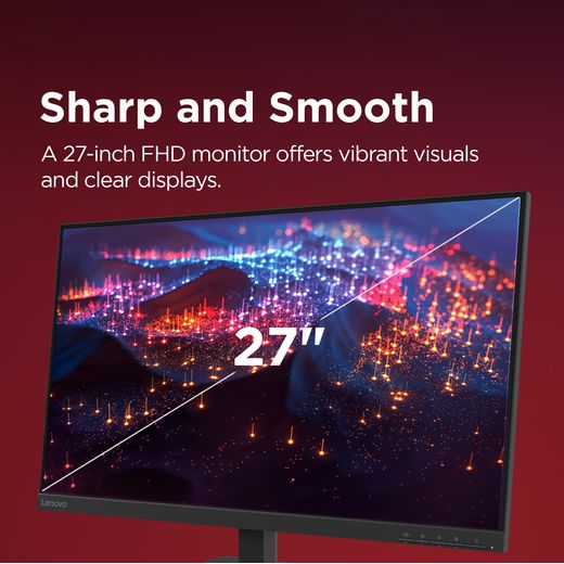 Lenovo L27-4e 27" Full HD 100Hz Monitor - Raven Black - Annotation - Sharp and smooth shot