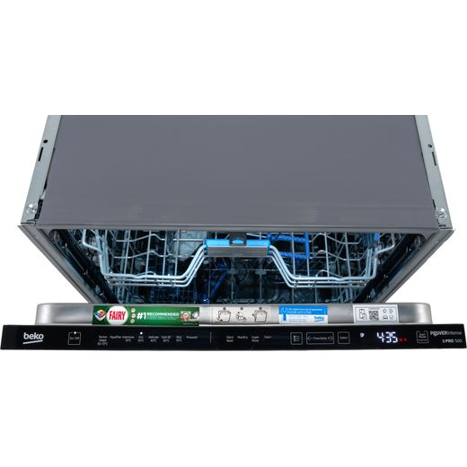 Beko Integrated Standard Dishwasher - Black with Fixed Door Hinge Kit - Control panel