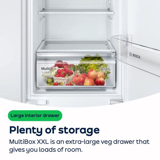 Bosch Series 2 Integrated 70/30 Fridge Freezer with Sliding Door Fixing Kit - White - AO Annotation - MultiBox-XXL