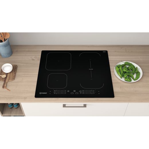 Indesit IB65B60NE 59cm Induction Hob - Black - Hob in modern kitchen