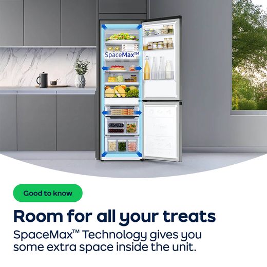 Samsung Series 8 SpaceMax™ Total No Frost Fridge Freezer - Silver - AO Annotation - SpaceMax
