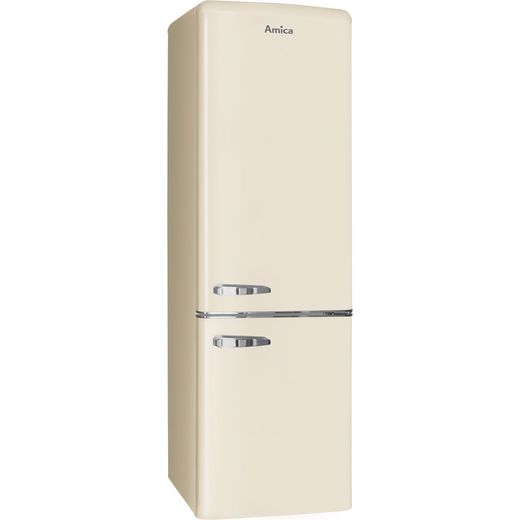 Retro 55cm freestanding static 60/40 fridge freezer - Cream - Right perspective