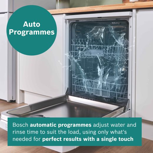 Bosch Series 2 Standard Dishwasher - White - Annotation - Auto programmes