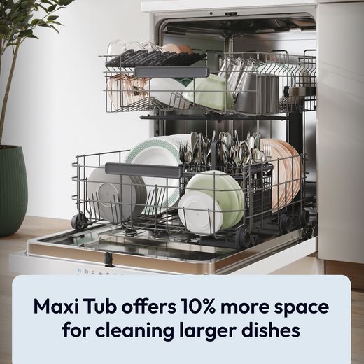 Candy RapidÓ Integrated Standard Dishwasher - White with Fixed Door Fixing Kit - Annotation - Maxi Tub
