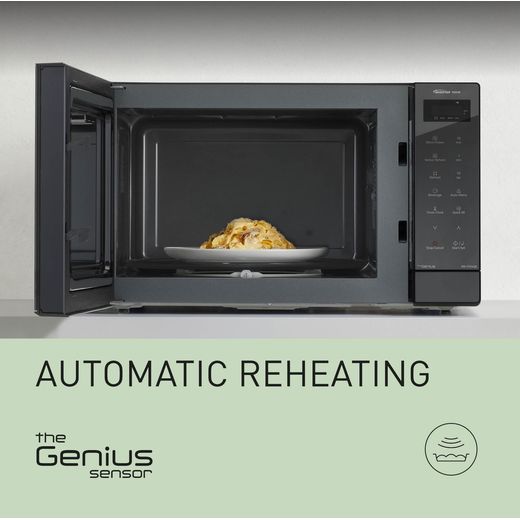 Panasonic NN-ST65QBBPQ 32 Litre 31cm High, Freestanding Small - Black - Annotation - auto heating shot