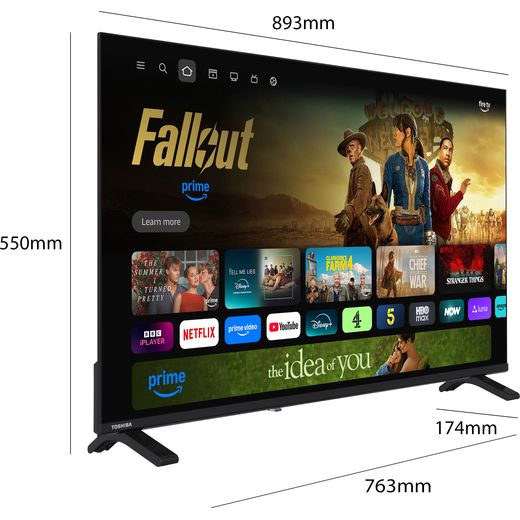 Toshiba 40" Full HD LCD Smart Fire TV [2026] - Dimensions