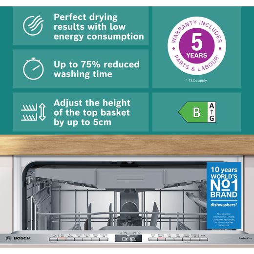 Bosch Series 6 Fully Integrated Standard Dishwasher - Stainless Steel  - Annotation - why buy