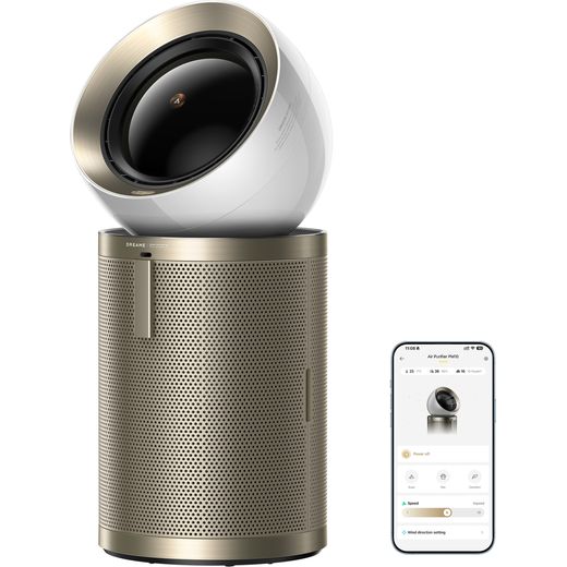 Dreame PM10 CVF24A Air Purifier - Grey - front with phone shot 
