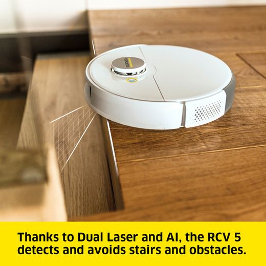 Kärcher RCV 5 Robotic Vacuum Cleaner - White - Annotation - Dual Laser and AI