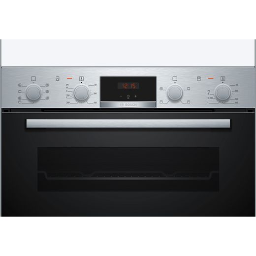 Bosch MBA533BS3B Electric Double Oven Stainless Steel - Close up control panel shot