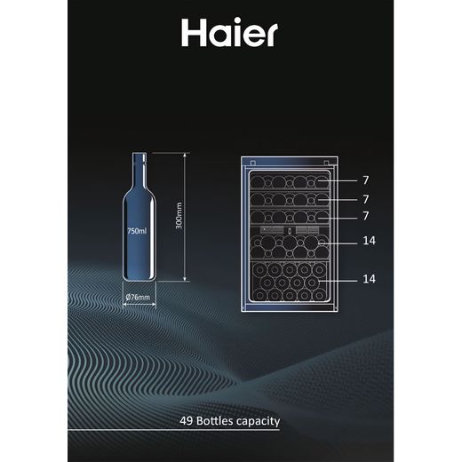 Haier Wine Cooler - Black - Annotation - Capacity shot