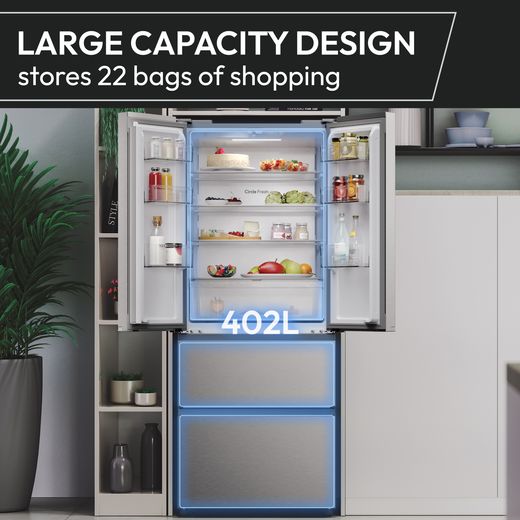 Hoover H-FRIDGE 700 50/50 Frost Free Fridge Freezer - Stainless Steel - Annotation - Larger capacity shot