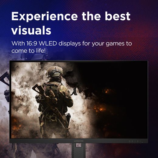 Lenovo Legion 27-10 27" Full HD 240Hz Monitor with NVidia G-Sync - Raven Black - Annotation - Best visuals shot