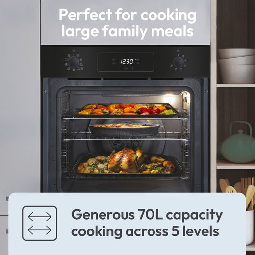 Candy Idea Built In Electric Single Oven - Black - Annotation - capacity shot