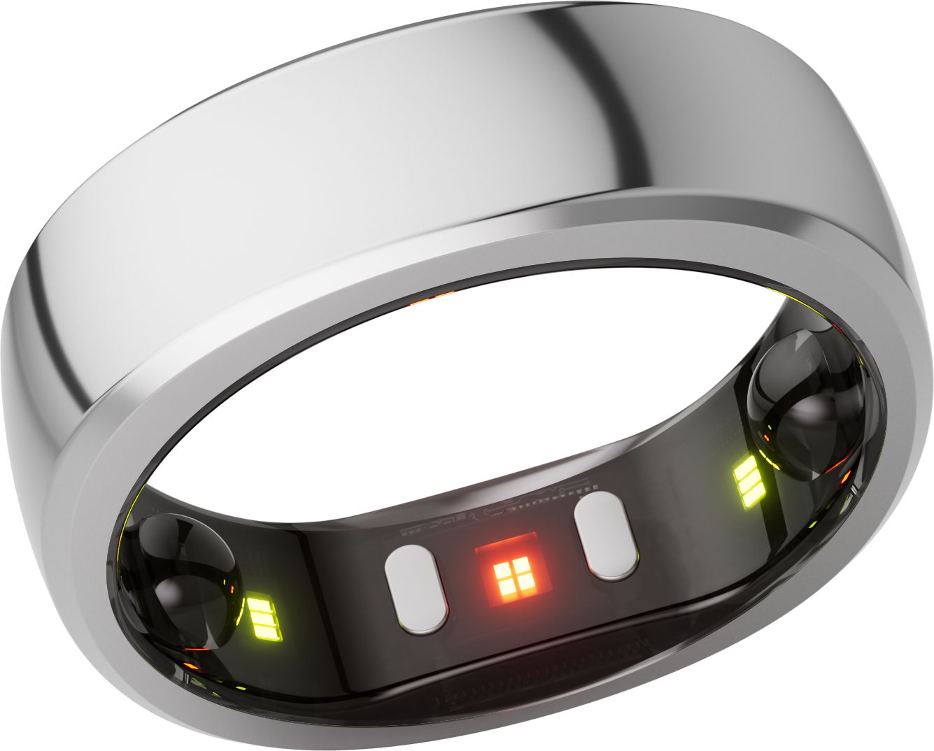 RingConn Gen 2 Smart Ring - Activity Tracker - Silver - Size 8