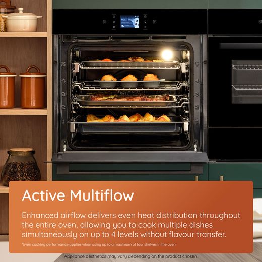 Hotpoint HOI4S8PM0XUK Built In Electric Single Oven with Pyrolytic Cleaning - Stainless Steel - Annotation - Active_Multiflow