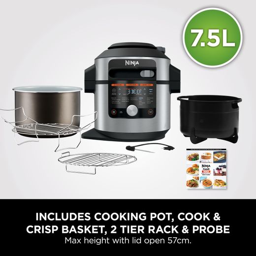 Ninja Foodi Max 15-in-1 SmartLid OL750UK 7.5 Litre Multi Cooker With Air Fryer Function - Stainless Steel / Black - Annotation - Parts