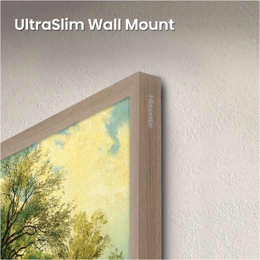 Hisense Canvas TV 55" 4K Ultra HD QLED Smart Freely TV [2026] - Annotation - UltraSlim wall mount