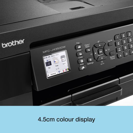 Brother MFC-J4350DW All-in-One Printer - Black - Annotation - Colour display