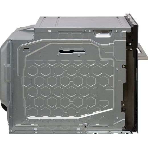 Bosch Serie 8 Compact Built In Electric Single Oven with Microwave Function - Black - Side shot
