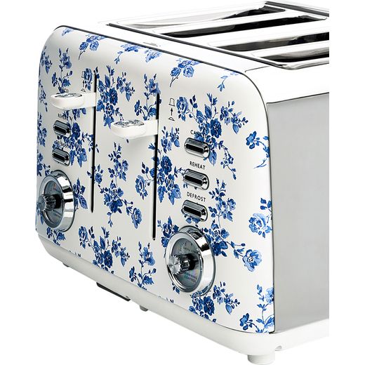 Laura Ashley VQSBT583LACR 4 Slice Toaster - China Rose - Control dials
