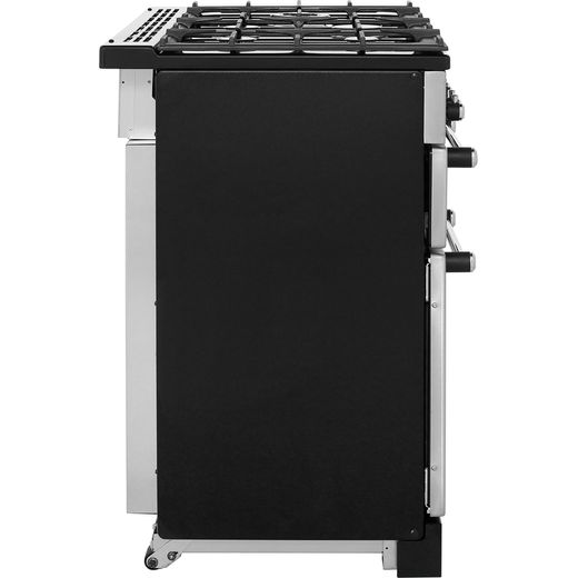 Rangemaster Kitchener KCH100DFFSS/C 100cm Dual Fuel Range Cooker - Stainless Steel / Chrome